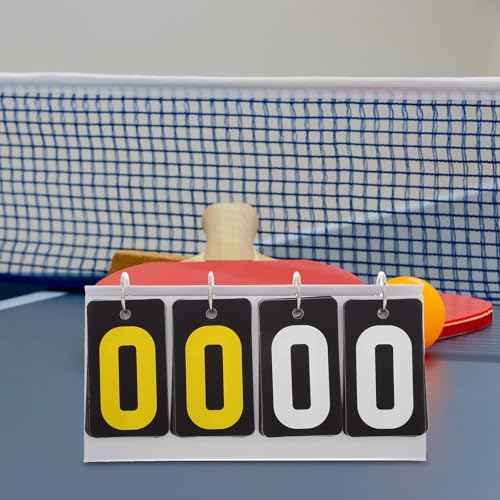 Marcador de tenis y ping pong de papel con diseño volteable compacto 6