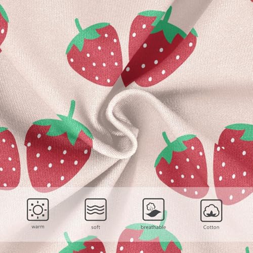 Girls Underwear Soft Cotton Strawberry Print Kids Panties in Sizes 2/3t, 4t, 5t, 6 and 83