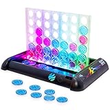 Glow in a Row Light-Up 4 in a Row Board Game, Strategy Games for Kids Ages 6 and Above, 2 Player Game, Perfect for Kids and Adults Family Game Night