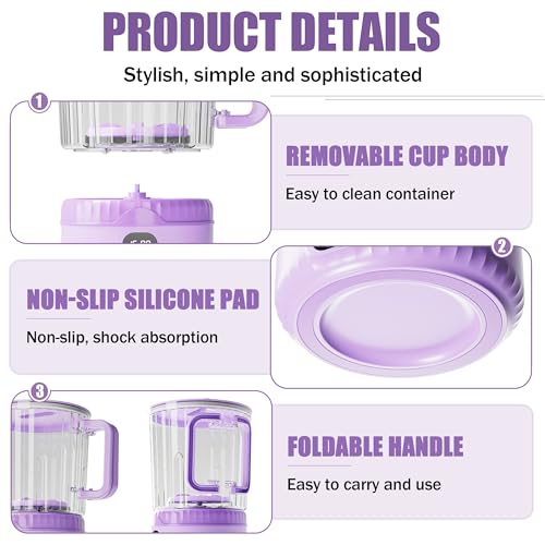 Image of Underwear Washing Machine, Upgrade 2.5L Mini Portable Washing Machine, Mini Washer Deep Cleans Small Clothes for Apartment, Dorm, RV, Travel & Hotel Use (purple)