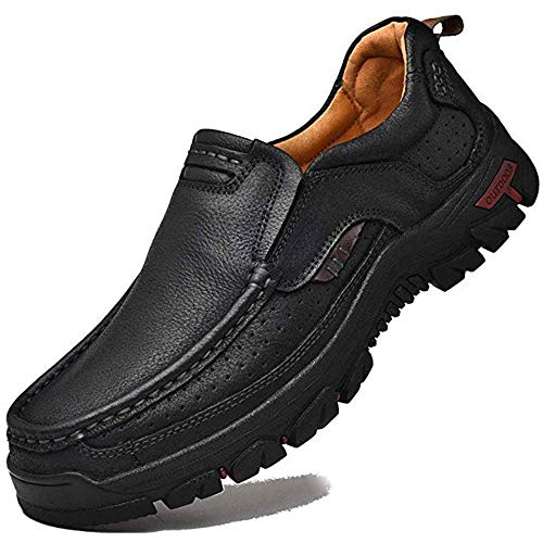 UPIShi Mens Slip-On Loafers Leather Breathable Casual Lightweight Shoes