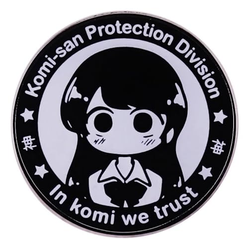 Image of Komi-san Protection Division In We Trust Komi Can't Communicate Anime Manga 1.2 inch Enamel Pin Badge
