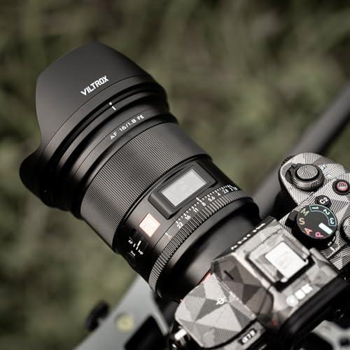 Image of VILTROX 16mm f /1.8 FE Full Frame Lens for Sony E-Mount, Auto Focus Large Aperture Wide-Angle Lens with Built-in LCD Screen Compatible with Sony E-Mount Cameras a6100 a7 a7C a7III a7RIII a7RIV a7RV a9