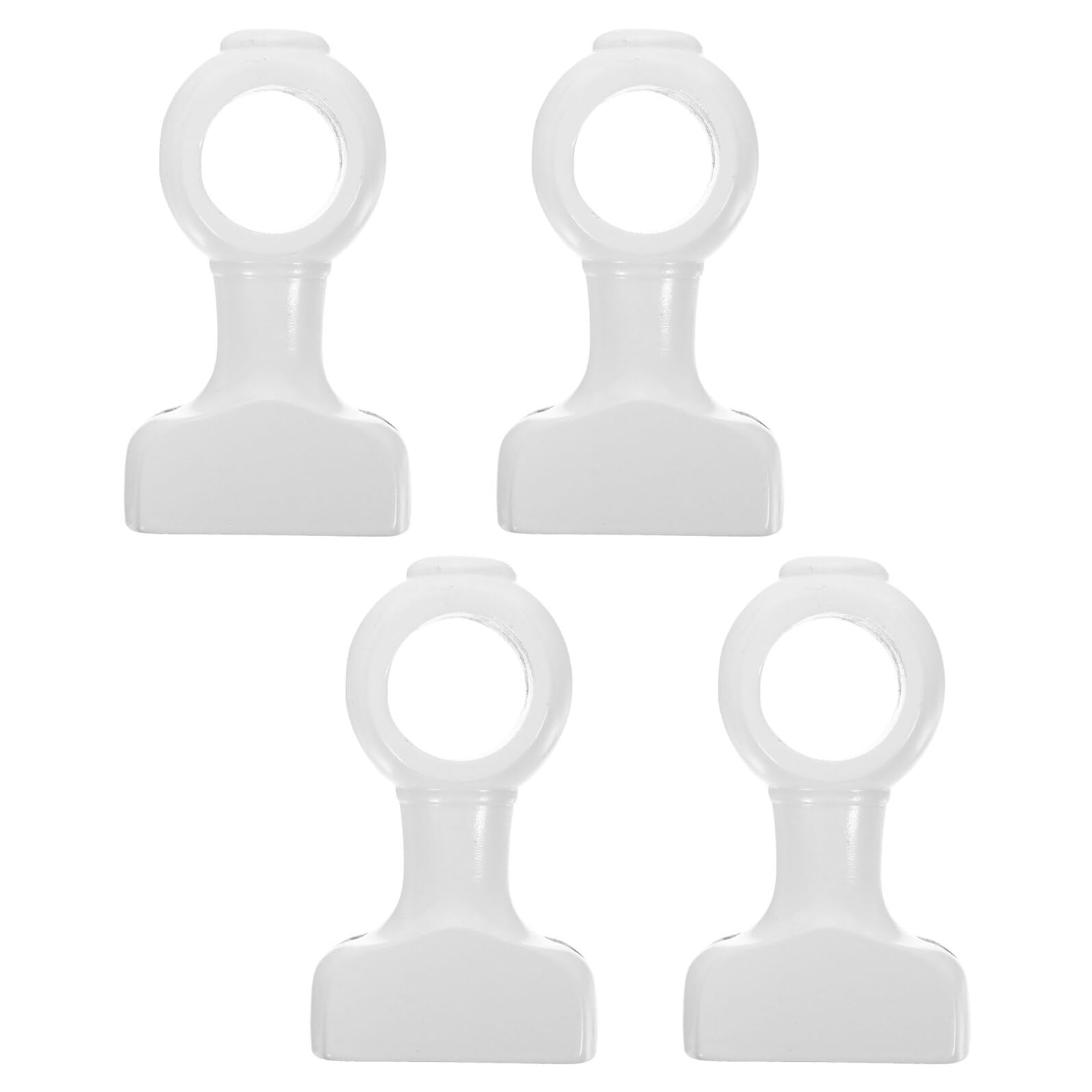 4 Pezzi Supporto Bastone Set per Tende Design Decorativo per Tende in Legno Bianco e Facile Installazione, per Home Décor e Ufficio