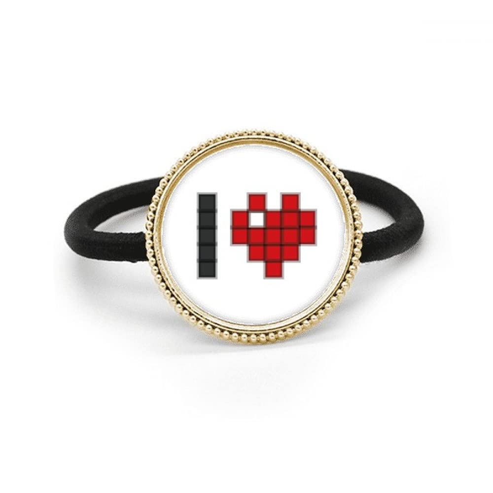 Coletero de plata con diseño pixel art de San Valentín accesorio de moda original 4