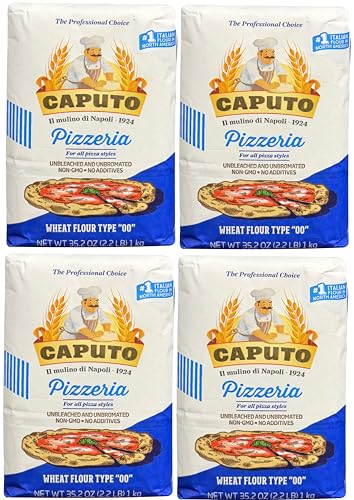Mulino Caputo 00 Pizzeria Flour 1Kilo Bag, 140.8 Ounce, 2.2 ...