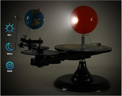 Miniatura 4 de Modelo orbital de Sol Tierra Luna con luz, Sistema Solar para niños Modelo Astronómico Ciencias Educativas Kits