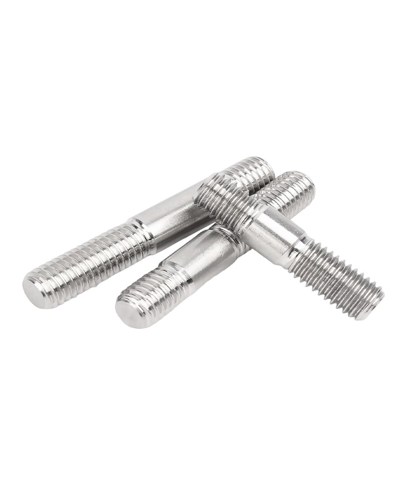 Gewindestange Edelstahl-Doppelendbolzen mit ungleicher Länge, Doppelgewinde-Stabbolzen, Zahnstange(80mm,M16 -2pcs)