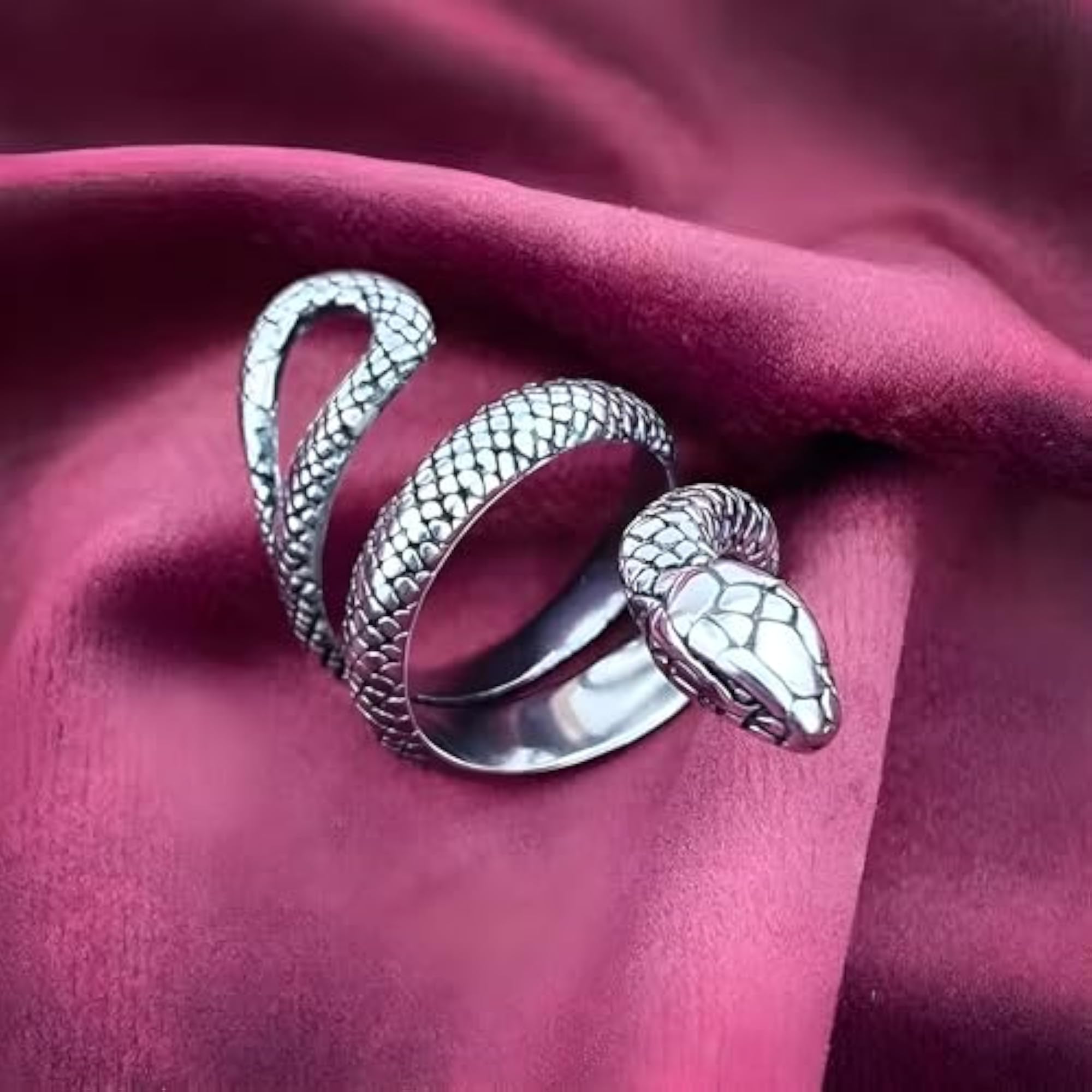 Python Stainless Steel Statement Ring