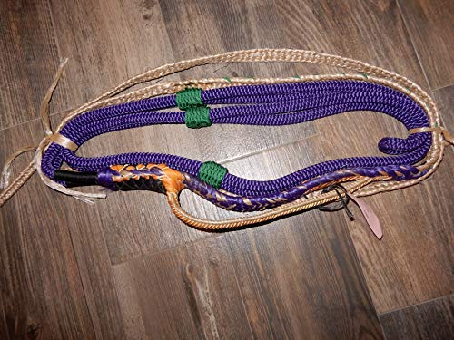 Alligator Bull Rope Purple Nylon on Tan Poly 9x7 RH 3/4