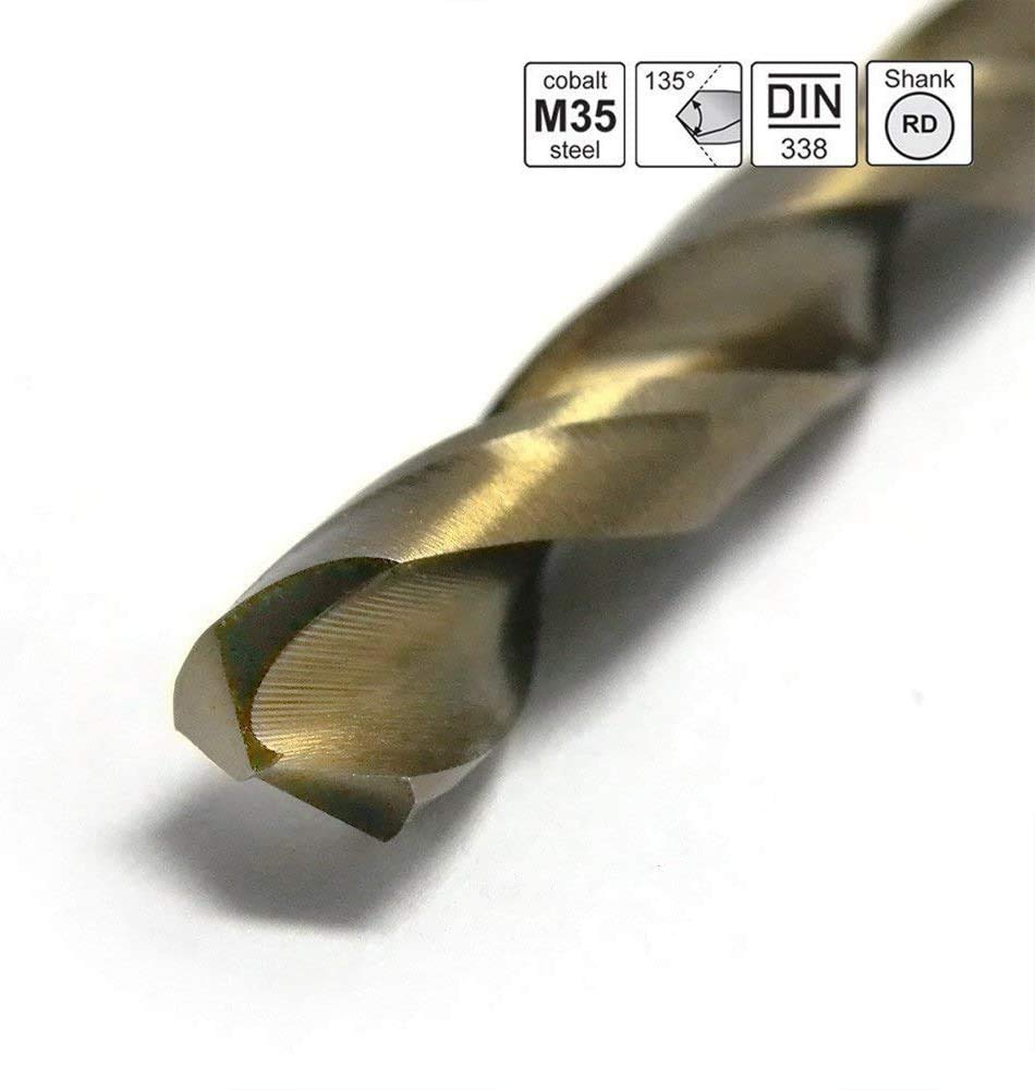 NAIZY Juego de Brocas para Metal 170 Piezas Acero y Madera Todas Las Brocas de 1-10 mm ángulo de Punta 135° HSS Cobalto
