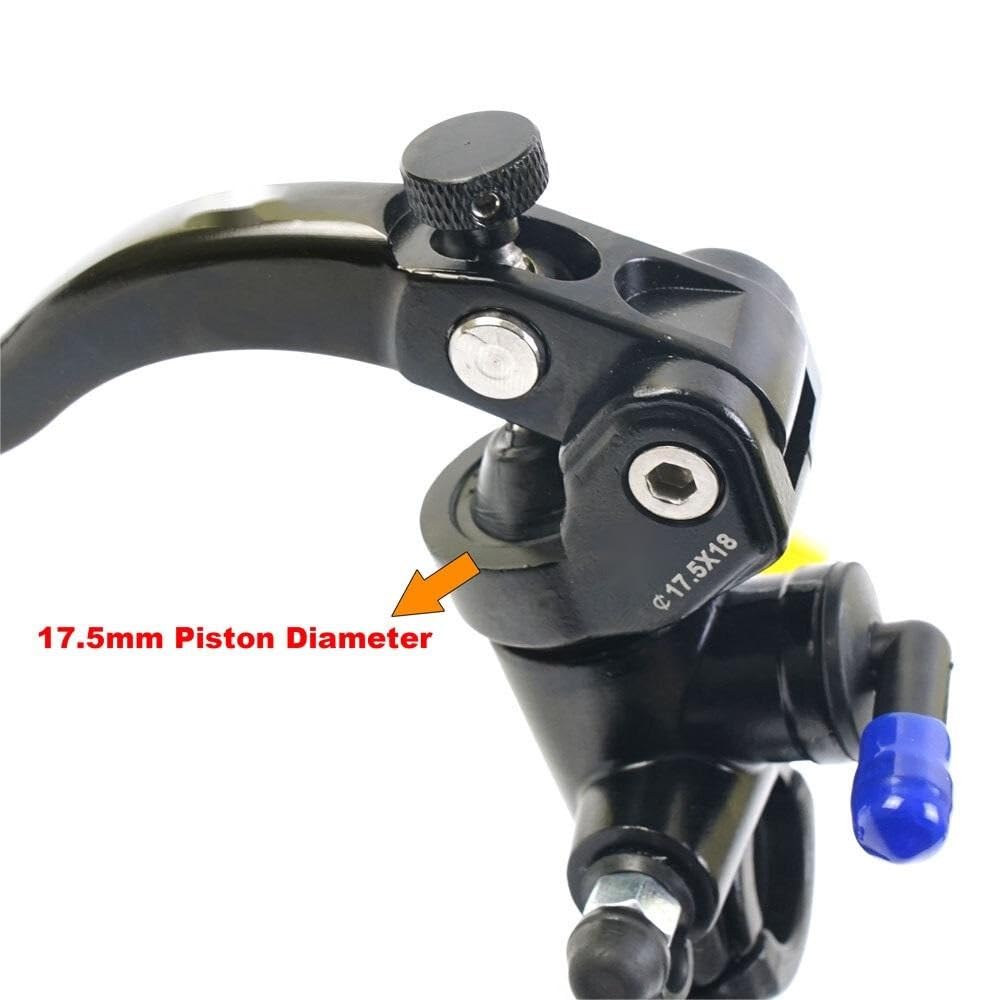 Leva frizione e freno Leve del cilindro principale della pompa freno frizione radiale universale per motociclette, pistone da 17,5 mm(One Pair Grey)