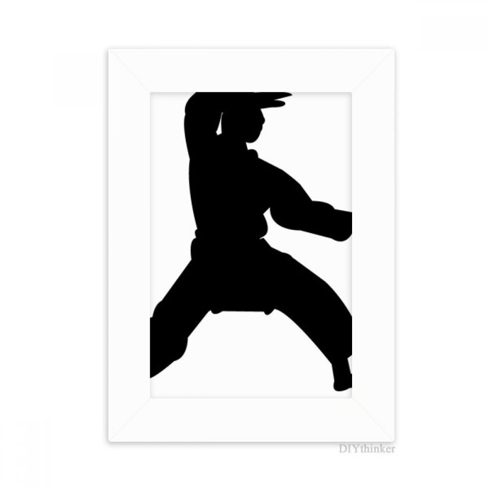 Cadre photo Shaolin Kung Fu peinture art de Chine multicolore 5x7