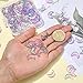 LiQunSweet 100 Pcs Fantasy Lilac Color Glass Charms Glittery Crescent Moon Charms for Earring Bracelet Necklace Jewelry Making