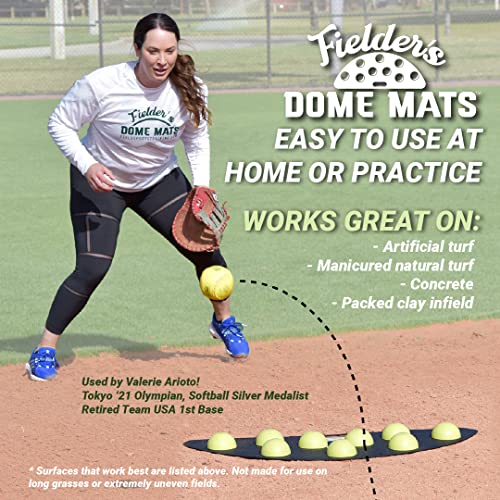Fielder's Dome Mat - Baseball And Softball Practice Training Equipment For Improved Fielding, Catching, Agility, Hand-Eye Coordination, Focus And Reaction Sports Speed Skills Development. #TOP5