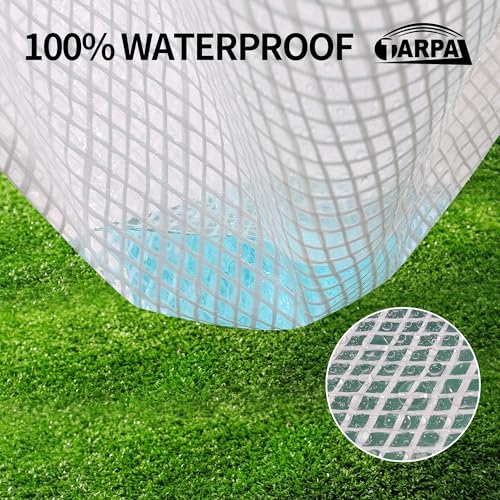 Image of TARPAL 3'x3'(2pack Clear Tarp Heavy Duty Waterproof 12mil with Grommets