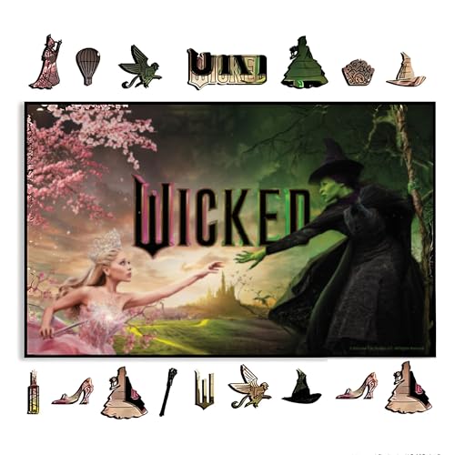Wicked Puzzle Everyone Deserves The Chance to Fly A3 Size Wooden Jigsaw Puzzles for Adults 212 Unique Shaped Pieces Officially Licensed Merchandise 9.4 x 12.3 - 14+