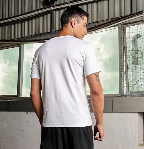 Image of XTEP Men Men's Training T Shirt with Soft Touch Comfort Stretch & Eco Friendly | Odour Control, Breathable & Lightweight Performance T Shirt