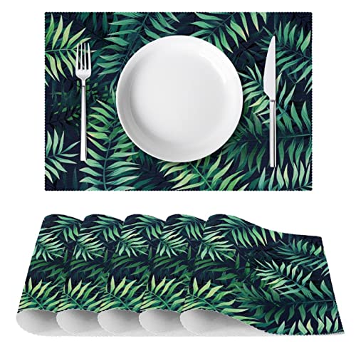 Sets de table feuilles tropicales pour repas de salle à manger conviviaux - 3