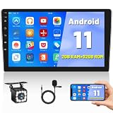 10.1 Inch Android 11 Car Stereo with 2G+32G, Touchscreen Radio with Backup Camera, in-Dash Navigatio