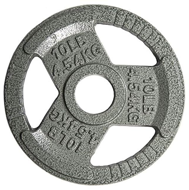 Olympic Cast Iron 2-Inch Weight Plates for Strength Training & Weightlifting, 255 Pounds Set, Multiple Packages