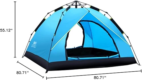 Miniatura 7 de Tienda de campaña de playa antirayos UV portátil para 3 a 4 personas, ventanas de suelo extensibles, cabaña fresca, además de bolsa de transporte