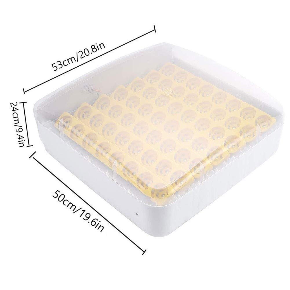 Inkubator 56 Eier Geflügelbrüter Digitale LED-Anzeigen Temperaturregelung Automatisches Wenden mit Licht für Hühner Enten Gänse Vögel