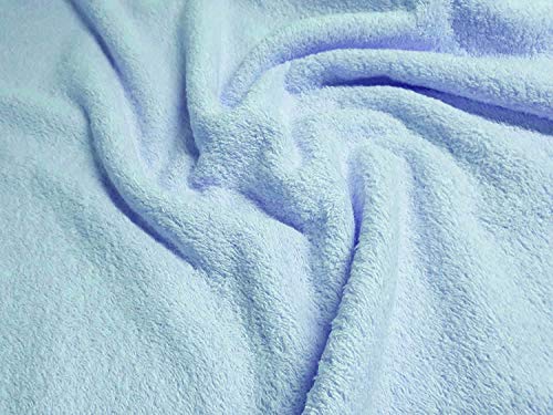 Tela de rizo color azul para toallas, albornoces, baberos. Se vende por metros. Ancho: 160 cm