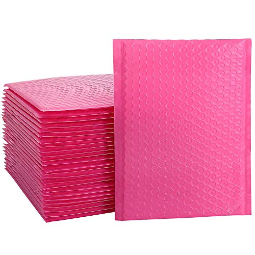 LIMNUO 6x10" Poly Bubble Mailers - Self-Sealing Padded Pink Envelopes