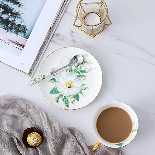 Panbado Set di Tazza e Piattino Bone China Tazzine...