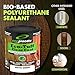 Eco-Tuff Finish Polyurethane Clear Coat — UV Resistant & Non-Toxic Wood Sealer — Clear Protective Water Based Sealant for Concrete Surface, Wood Floor, Cabinet, Countertop, Furniture — 1 Quart — Matte