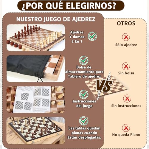 Encuentra reviews de Ajedrez madera - solo los mejores. 6 Imagen adicional