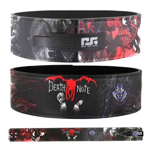 Anime Squat Belt for Men and Women - 10MM Heavy Duty Anime Workout Lever Belt for Bodybuilding Cross Fit and Training (Death Note XS)