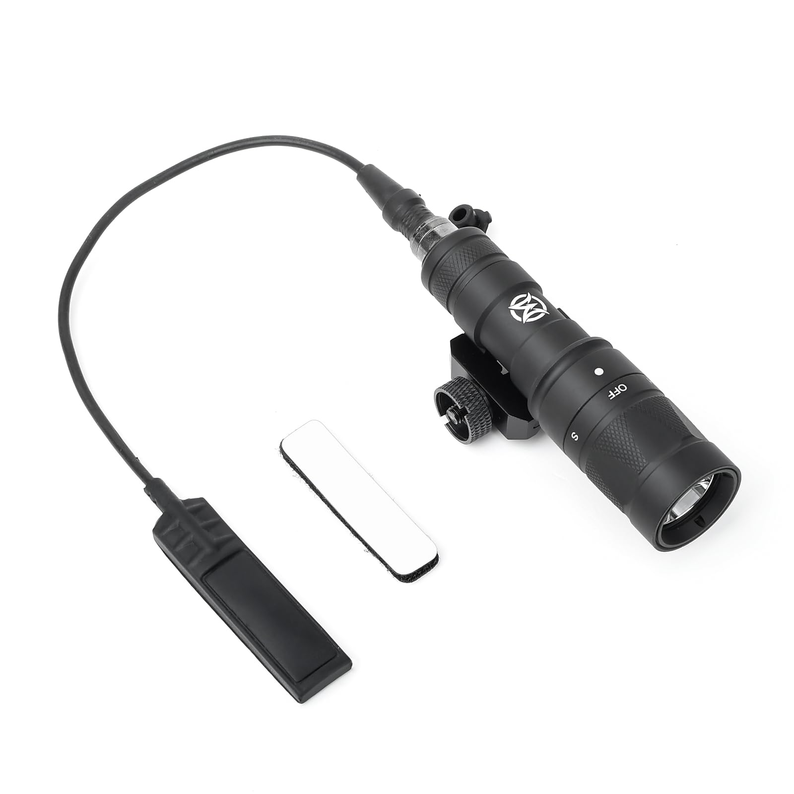 M300W torcia tattica Flash con interruttore a pressione, lampada di ricognizione flash tattico a 500 lumen per il sistema ferroviario Picatinini da 20 mm