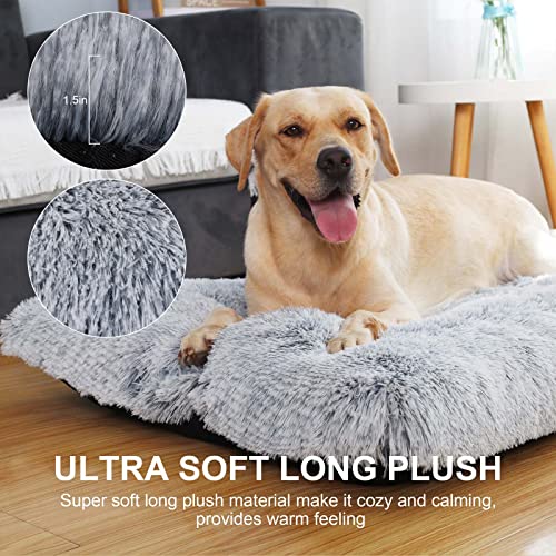 Enjamoy-Large-Dog-Bed-Washable-Soft-Plush-Calming-Dog-Beds-Dog-Crate-Mattress-Cushion-for-Large-Medium-Small-Dogs-Fluffy-Dog-Mat60x45x8cm