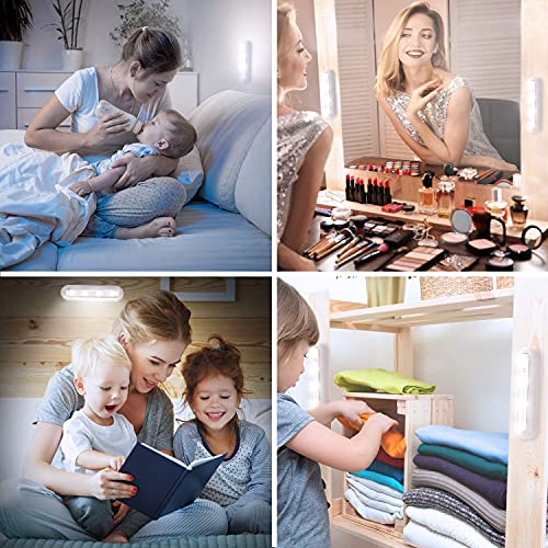 Oxyled Tap Closet Lights, One Touch Light, Stick-On Anywhere 4-Led Touch Tap Light, Cordless Touch Sensor Led Night Light, Battery Operated Stair Safe Lights, 140° Rotation (2 Pack) #TOP3