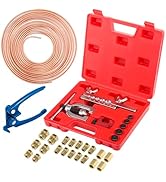 25 ft 3/16'' Copper Coated Brake Line Kit with 16 Fittings and 4 Unions Brake Line Fittings,Brake...