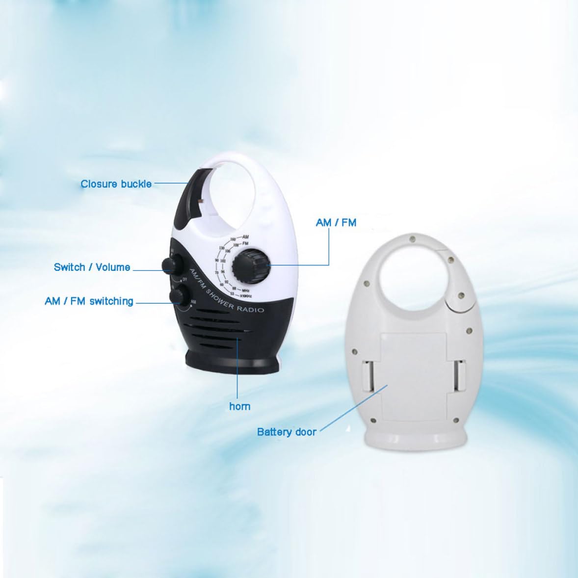 Radio de Douche imperméable Mini Am/FM DOUCH Radio Radio Radio Radio Radio Radio Radio INTRACKE