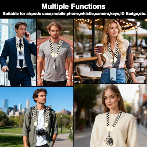 Image of XANGNIER Clip and Go Strap for Phone with Wallet Crossbody, Phone Strap with Zippered Wallet, Adjustable Anti Theft Cellphone Lanyard for Women, Cellphone Chain Accessories,Multicolor 4