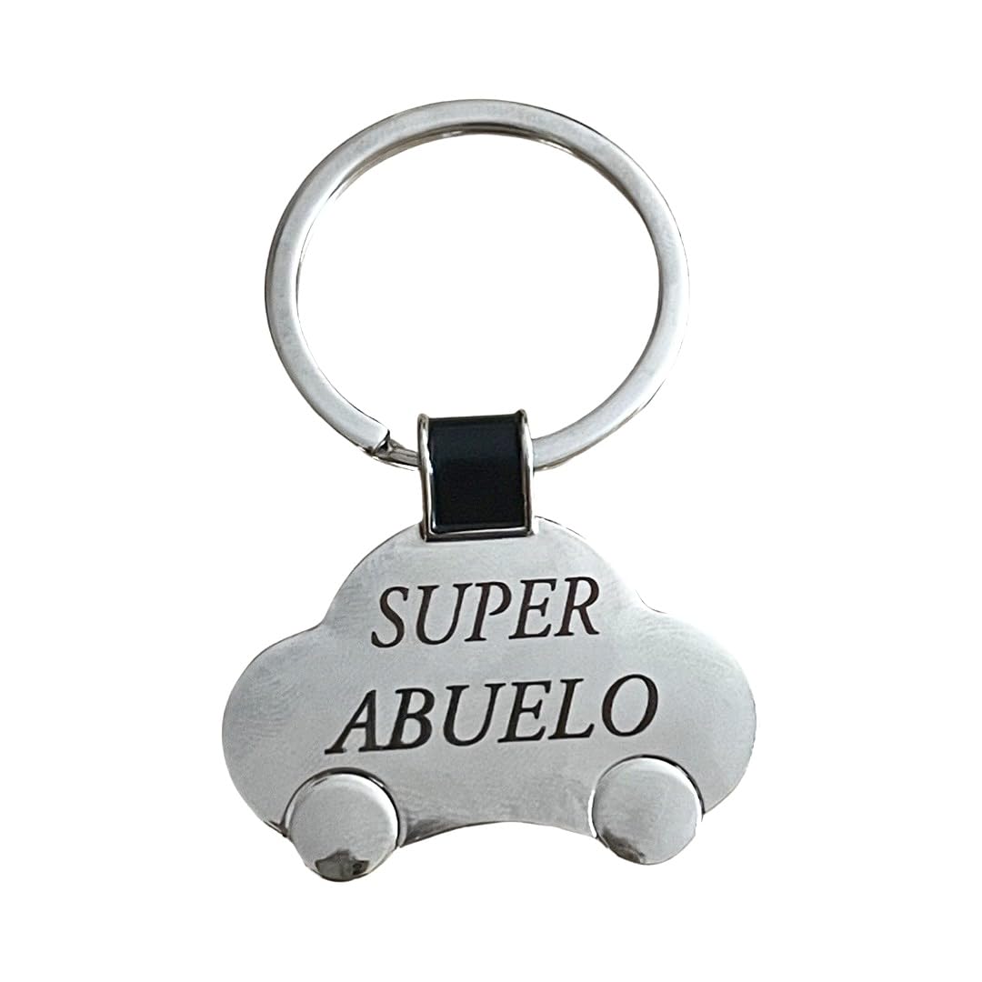 regalo grabado - Llavero Coche Personalizado | Metal Cromado | Grabado Imborrable | Ideal Carné de Conducir | Opción de Logo en Cara B, Metal, Talla Única