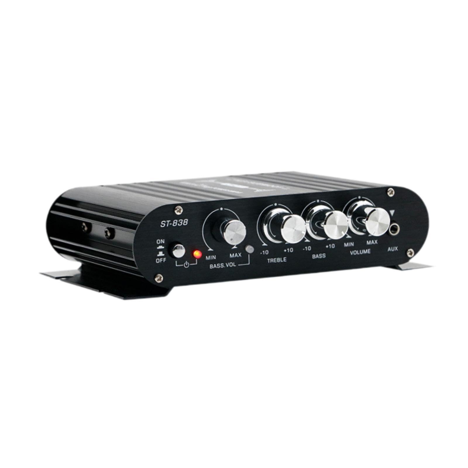 Mini Amplifier Sturdy 2.1 Channel Mini Amplifier for TV Speaker Mobile Phone Black-image-30
