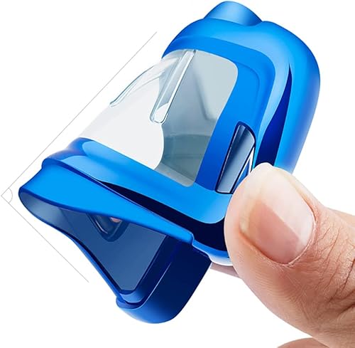 Miniatura 6 de ontto Carcasa de TPU transparente para llavero con llavero de protección completa para Audi A6 A7 A8 E-Tron Q8 SQ8 2018-2022, azul