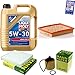 Produktbild QR-PARTS 69368861 Filter Set Inspektionspaket 5 Liter Liqui Moly Motoröl Longlife III 5W-30 MANN-FILTER Innenraumfilter Luftfilter Ölfilter