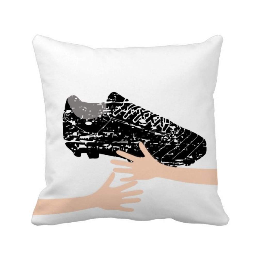 Chaussures de foot noir housse de coussin DIYthinker pour canapé