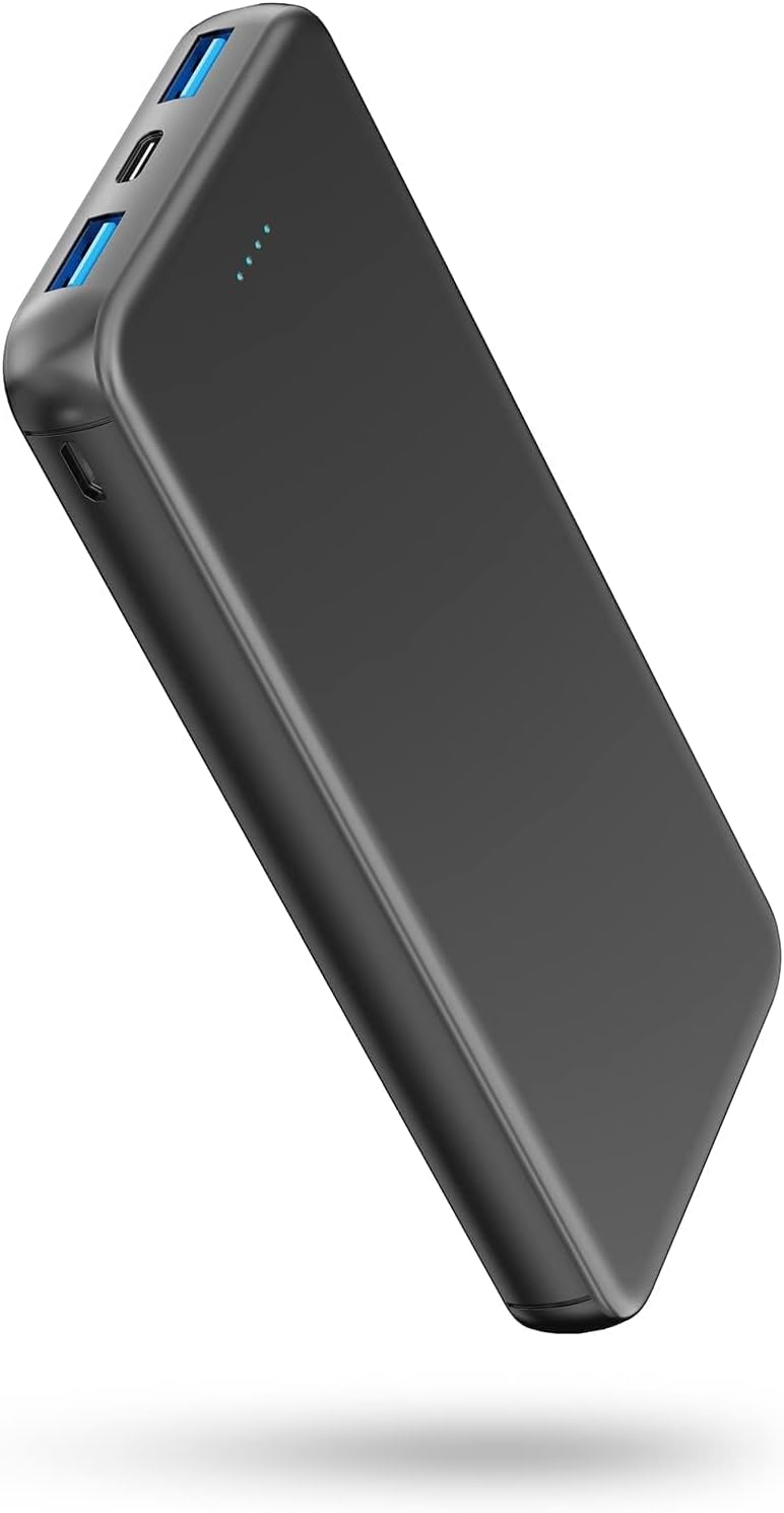 VANYUST S21 Power Bank, 10000mAh Portable Charger 3-Port Output (USB-C in&Out) Battery Pack Fast Charging, Compatible for iPhone, Samsung Galaxy, Android Phone, etc