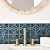 SOMERTILE Moonbeam Pacific Blue 11-3/4" x 11-3/4" x 7 mm Porcelain Mosaic Tile (10 Tiles/9.79 sqft.) (FKOMB41)