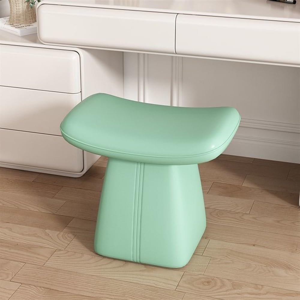 Chaise de maquillage en bois vert pour coiffeuse et salon