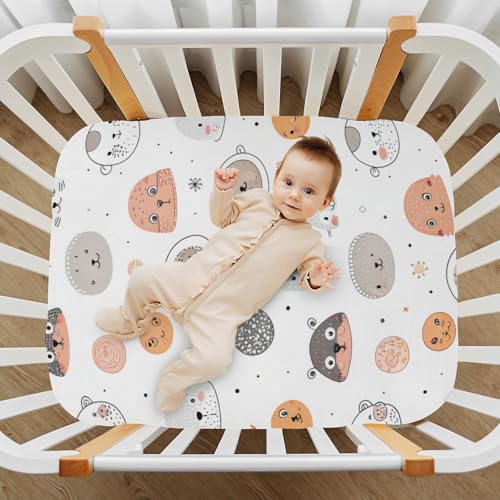 Image of Galaxy Space Crib Sheets, Crib Sheets for Boys Girls, Breathable Soft Standard Toddler Crib Sheet 52 X 28 Inches