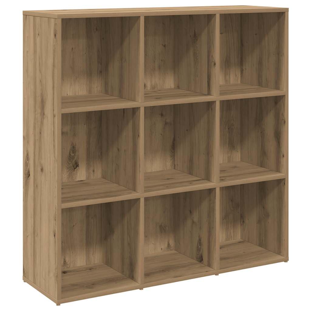 Regał na książki rzemieślniczy, 98 x 29 x 97,5 cm | 9 przegródek, płyta wiórowa, łatwe czyszczenie, mocowanie ścienne w zestawie