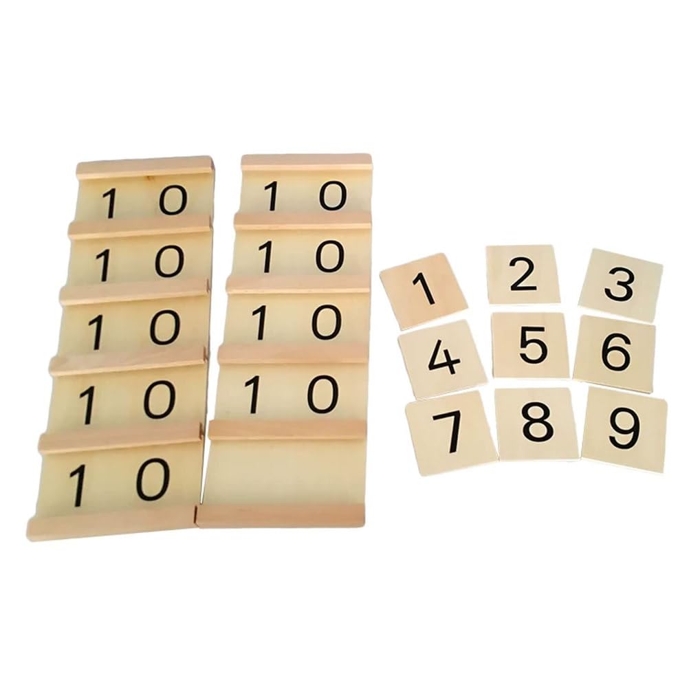 Giocattolo educativo Montessori Tavole Numeri Legno Ragazzi e Decine | Materiali di matematica, supporto didattico per l'educazione precoce della scuola materna e il riconoscimento dei numeri